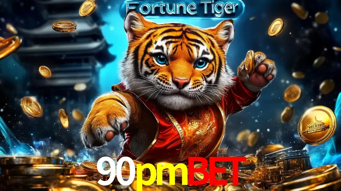 Imagem promocional do jogo de slot Fortune Tiger, com um tigre majestoso em traje tradicional cercado por uma fortuna em moedas de ouro, disponível agora no cassino 90pmbet.