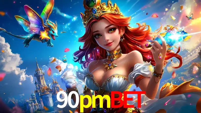 A princesa de um reino de fantasia mágico, com seu pequeno dragão, apresentando um mundo de prêmios encantados nos jogos de caça-níqueis do cassino 90pmbet.